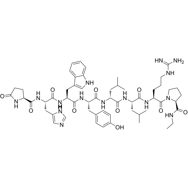 (Des-Gly10,Des-Ser4,D-Leu6,Pro-NHEt9)-LHRH Chemical Structure