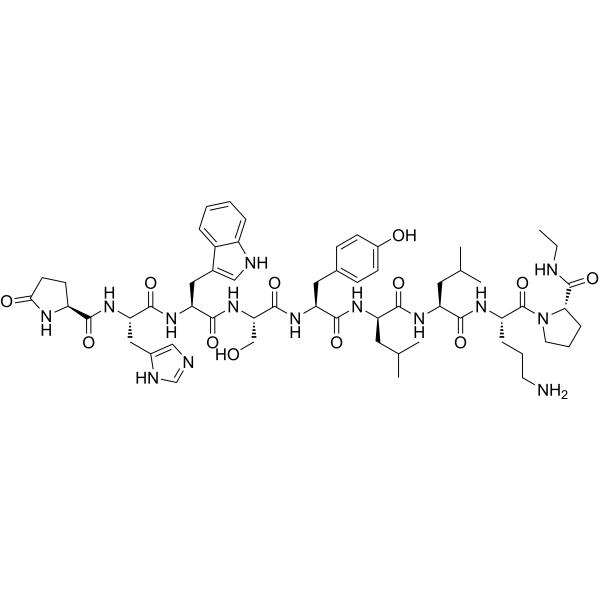 (Des-Gly10,D-Leu6,Orn8,Pro-NHEt9)-LHRH Chemical Structure