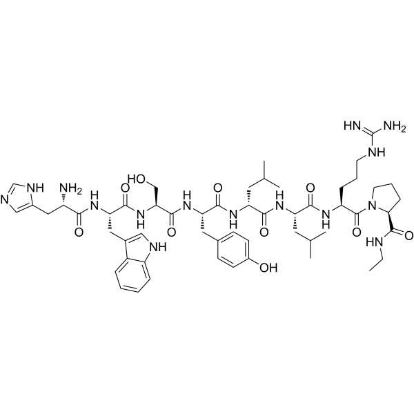 (Des-Pyr1,Des-Gly10,D-Leu6,Pro-NHEt9)-LHRH Chemical Structure