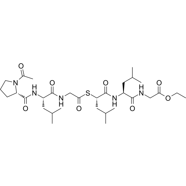 Ac-Pro-Leu-Gly-[(S)-2-mercapto-4-methyl-pentanoyl]-Leu-Gly-OEt Chemical Structure