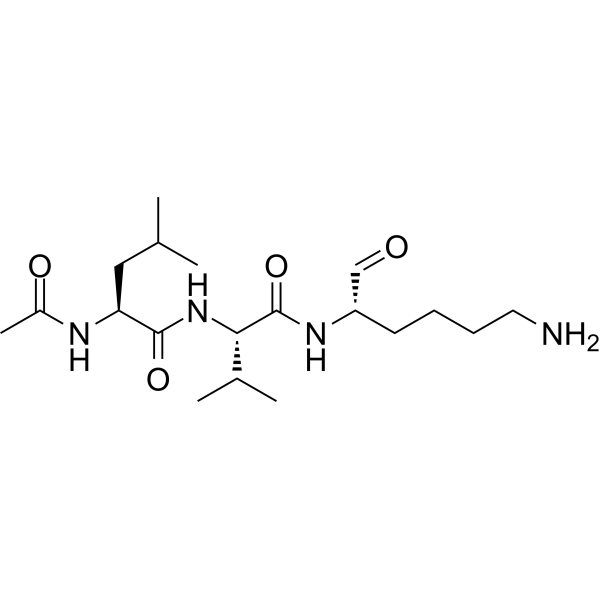 Ac-Leu-Val-Lys-Aldehyde Chemical Structure
