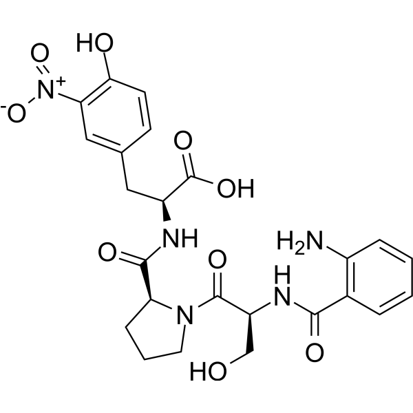 Abz-Ser-Pro-3-nitro-Tyr Chemical Structure