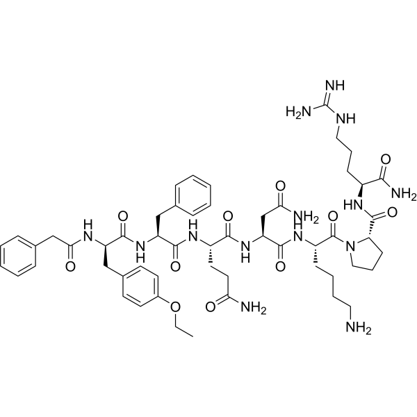 (Phenylac1,D-Tyr(Et)2,Lys6,Arg8,des-Gly9)-Vasopressin Chemical Structure