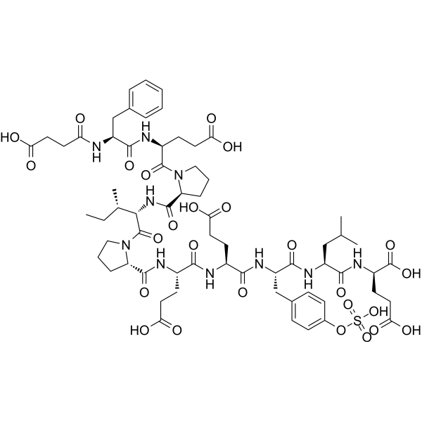 Succinyl-(Pro58,D-Glu65)-Hirudin (56-65) (sulfated) Chemical Structure