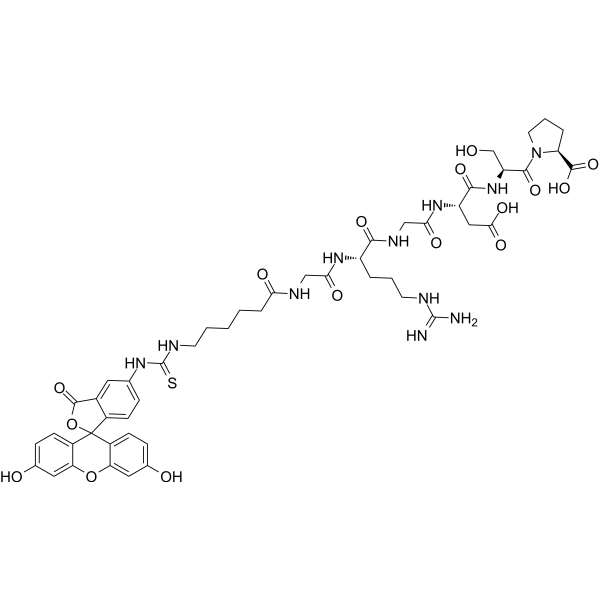FITC-Ahx-Gly-Arg-Gly-Asp-Ser-Pro Chemical Structure