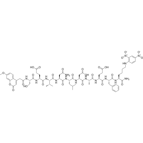 Mca-SEVNLDAEFK(Dnp)-NH2 Chemical Structure