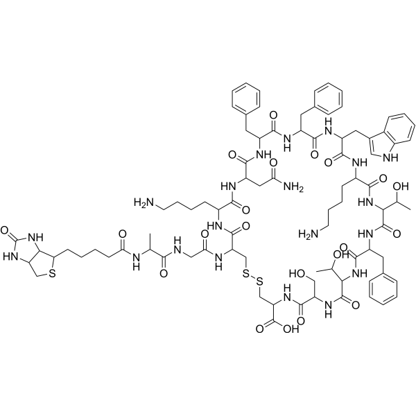 Biotinyl-Somatostatin-14 Chemical Structure