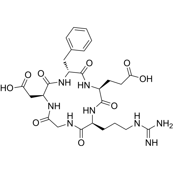 Cyclo(Arg-Gly-Asp-(D-Phe)-Glu) Chemical Structure