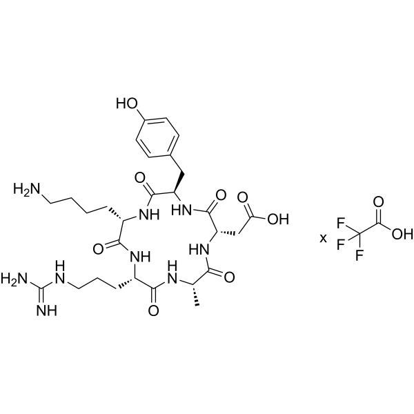 Cyclo(Arg-Ala-Asp-(D-Tyr)-Lys) TFA Chemical Structure