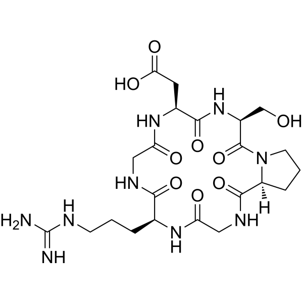 Cyclo(Gly-Arg-Gly-Asp-Ser-Pro) Chemical Structure