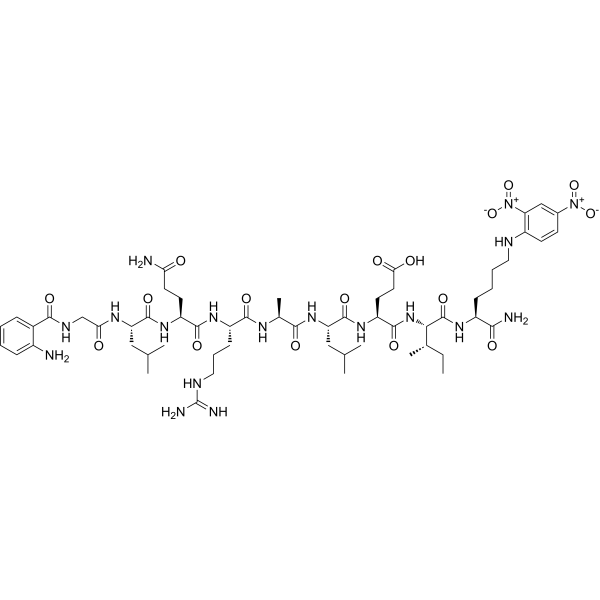 2Abz-GLQRALEI-Lys(Dnp)-NH2 Chemical Structure