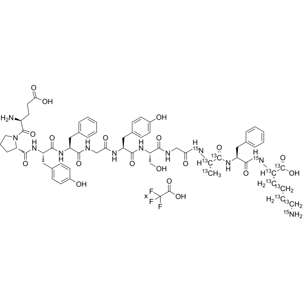 EPYFGYSGAFK-<sup>13</sup>C<sub>9</sub>,<sup>15</sup>N<sub>3</sub> TFA Chemical Structure