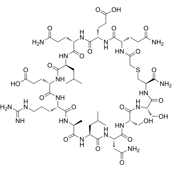 Thioether-cyclized helix B peptide, CHBP Chemical Structure