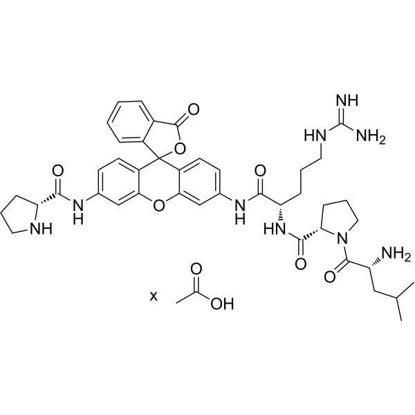 D-Leu-Pro-Arg-Rh110-D-Pro acetate Chemical Structure