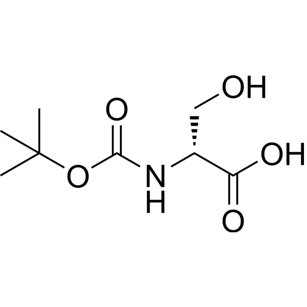 (tert-Butoxycarbonyl)-D-serine Chemical Structure