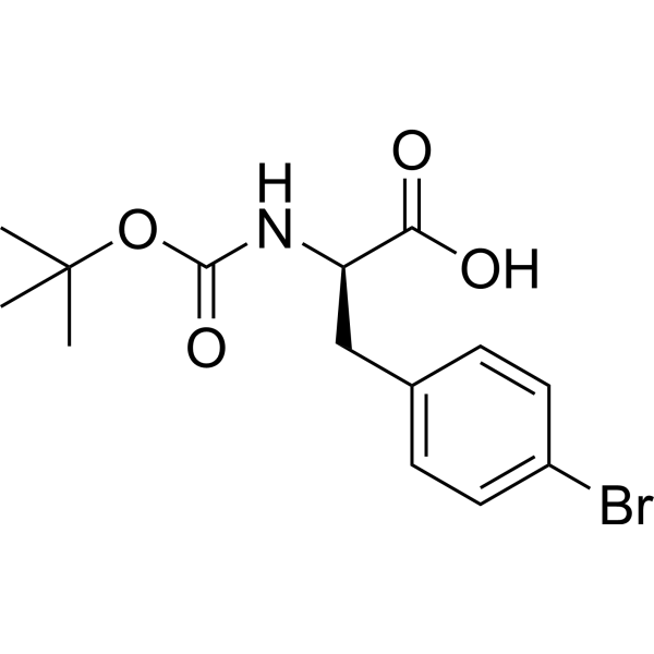 (R)-3-(4-Bromophenyl)-2-((tert-butoxycarbonyl)amino)propanoic acid Chemical Structure