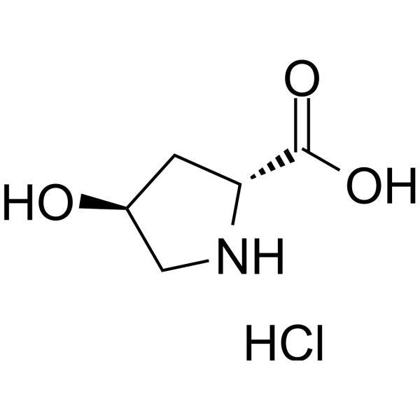 tans-4-Hydroxy-D-proline hydrochloride Chemical Structure