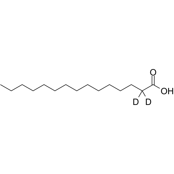 Pentadecanoic acid-d<sub>2</sub> Chemical Structure