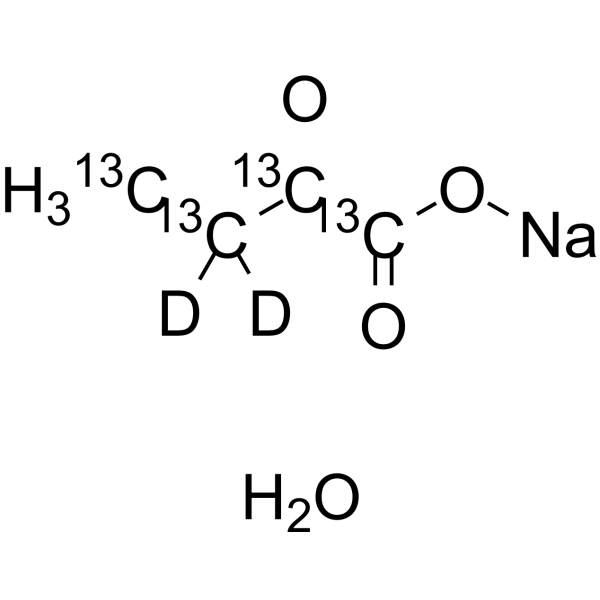 Sodium <em>2</em>-oxobutanoate-13C<em>4</em>,<em>d2</em> hydrate