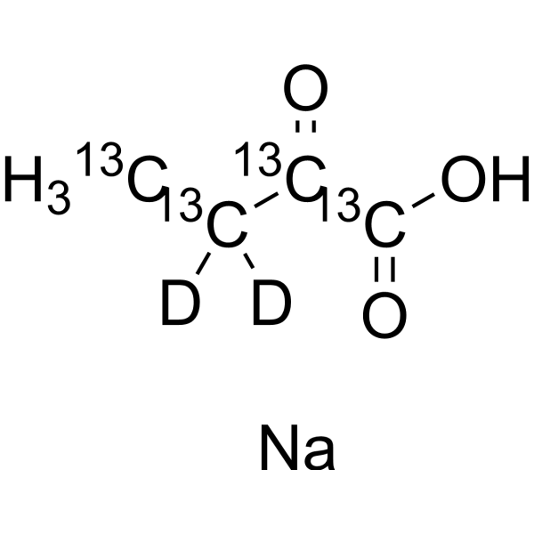 Sodium 2-oxobutanoate-<sup>13</sup>C<sub>4</sub>,d<sub>2</sub> Chemical Structure