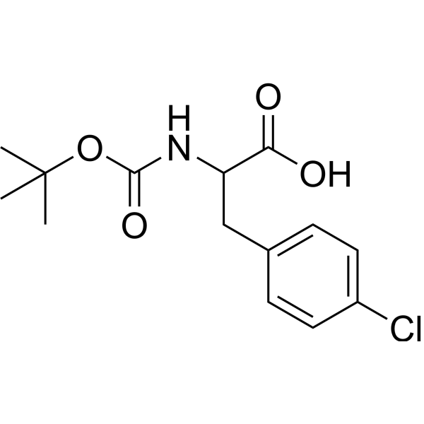 2-((tert-Butoxycarbonyl)amino)-3-(4-chlorophenyl)propanoic acid Chemical Structure