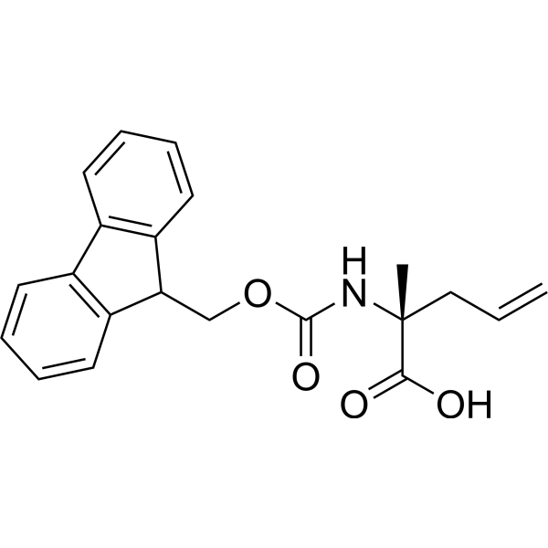 (R)-2-((((9H-Fluoren-9-yl)methoxy)carbonyl)amino)-2-methylpent-4-enoic acid Chemical Structure