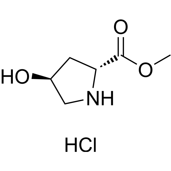 tans-4-Hydroxy-D-proline methyl ester hydrochloride Chemical Structure