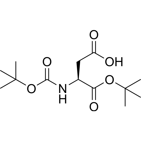 (S)-4-(tert-Butoxy)-3-((tert-butoxycarbonyl)amino)-4-oxobutanoic acid Chemical Structure