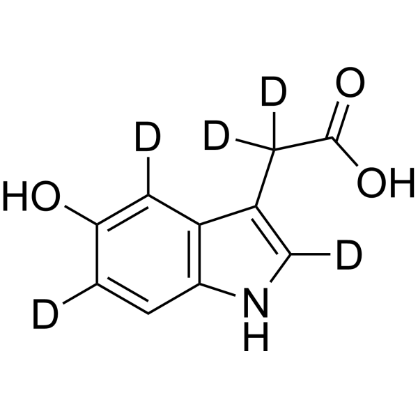 5-Hydroxyindole-3-acetic acid-d<sub>5</sub> Chemical Structure