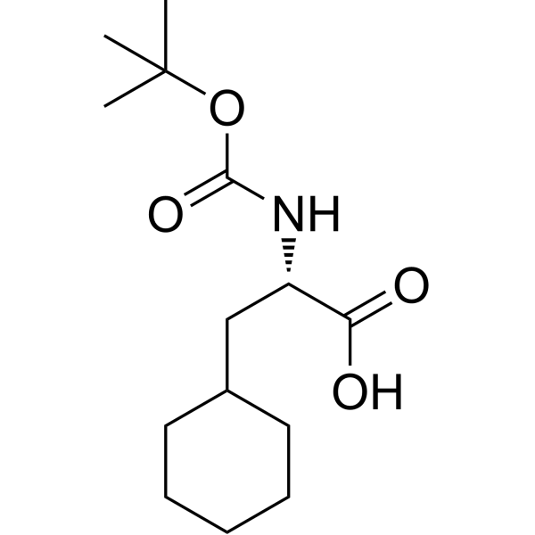(S)-2-((tert-Butoxycarbonyl)amino)-3-cyclohexylpropanoic acid Chemical Structure