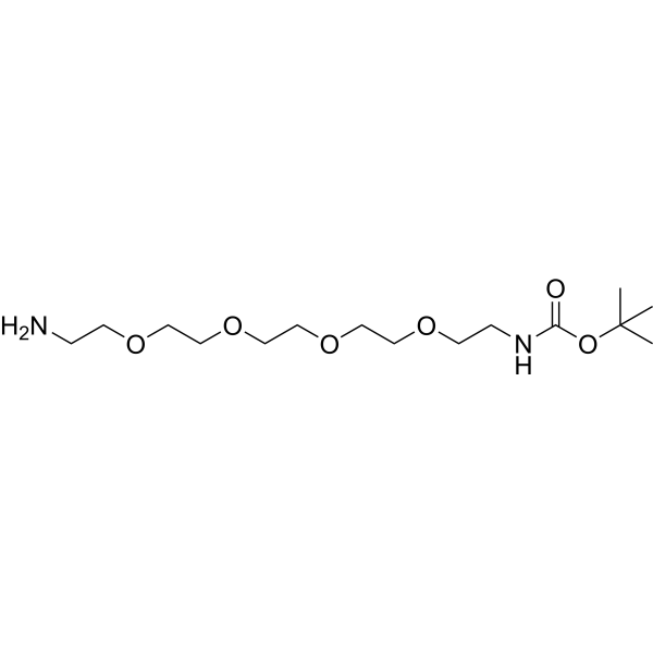 Boc-NH-PEG4-CH2CH2NH2 Chemical Structure