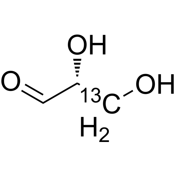 (R)-2,3-Dihydroxypropanal-3-<sup>13</sup>C Chemical Structure