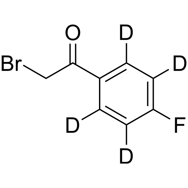 2-Bromo-1-(4-fluorophenyl)ethanone-d<sub>4</sub> Chemical Structure