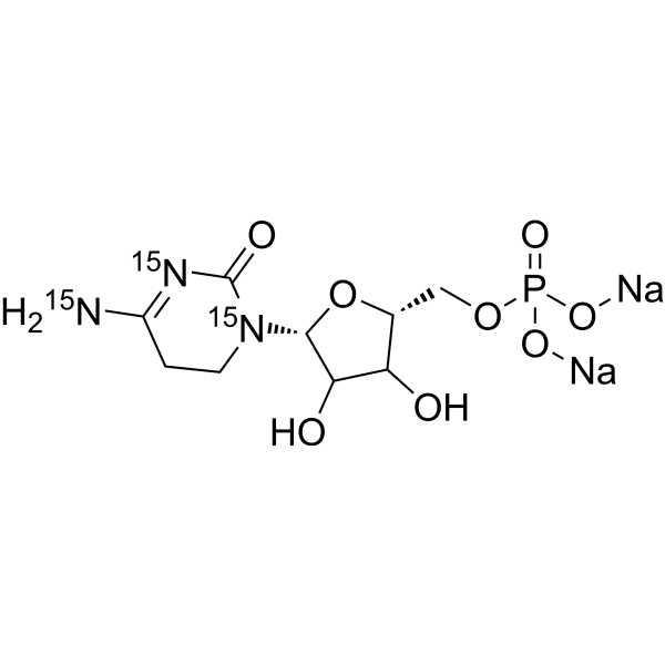 Cytidine 5′-monophosphate-<sup>15</sup>N<sub>3</sub> disodium Chemical Structure