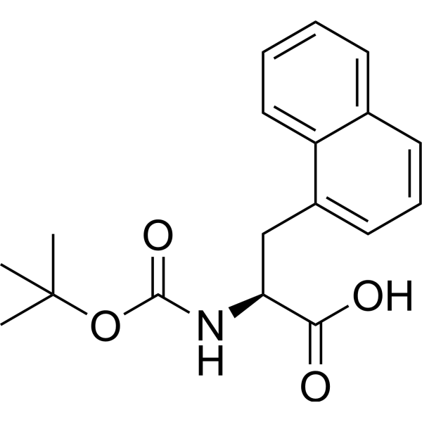 (S)-2-((tert-Butoxycarbonyl)amino)-3-(naphthalen-1-yl)propanoic acid Chemical Structure