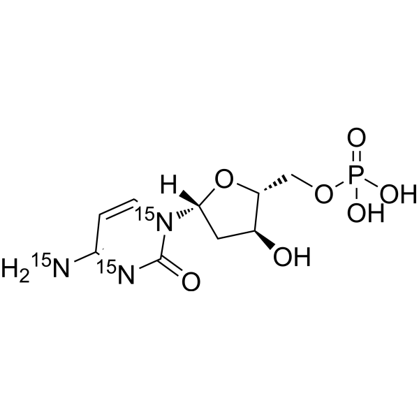 2'-Deoxycytidine-5'-monophosphoric acid-<sup>15</sup>N<sub>3</sub> Chemical Structure