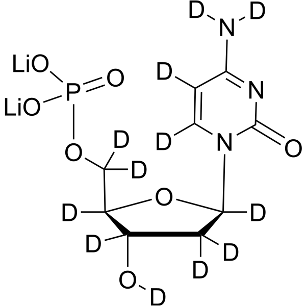 2'-Deoxycytidine-5'-monophosphoric acid-dsub>12</sub> dilithium Chemical Structure
