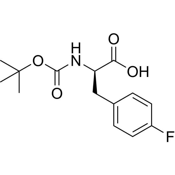 (R)-2-((tert-Butoxycarbonyl)amino)-3-(4-fluorophenyl)propanoic acid Chemical Structure