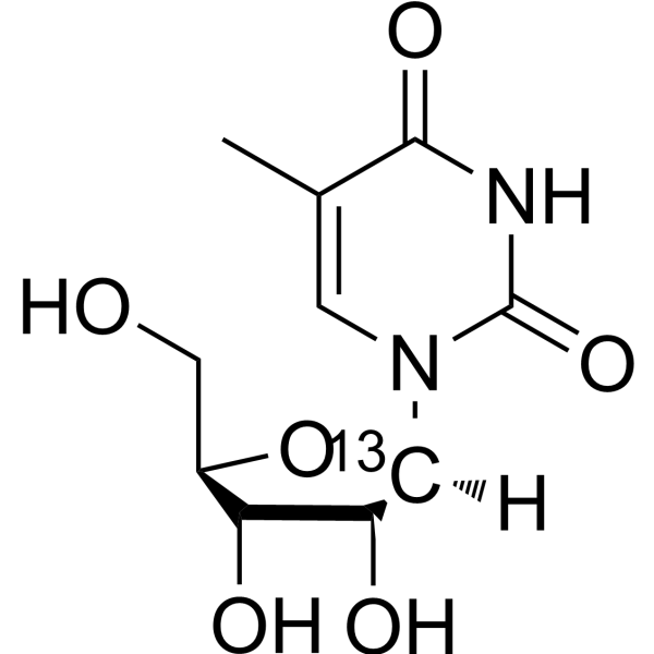 5-Methyluridine-1′-<sup>13</sup>C Chemical Structure
