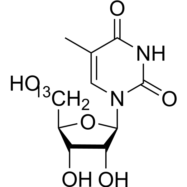 5-Methyluridine-5′-<sup>13</sup>C Chemical Structure