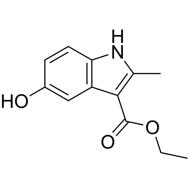 Ethyl 5-hydroxy-2-methyl-1H-indole-3-carboxylate Chemical Structure