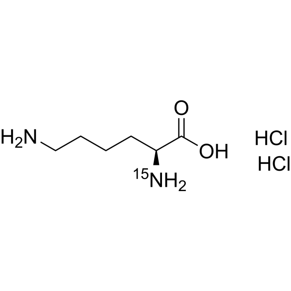 L-Lysine-<sup>15</sup>N dihydrochloride Chemical Structure