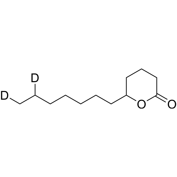 6-Heptyltetrahydro-2H-pyran-2-one-d<sub>2</sub> Chemical Structure