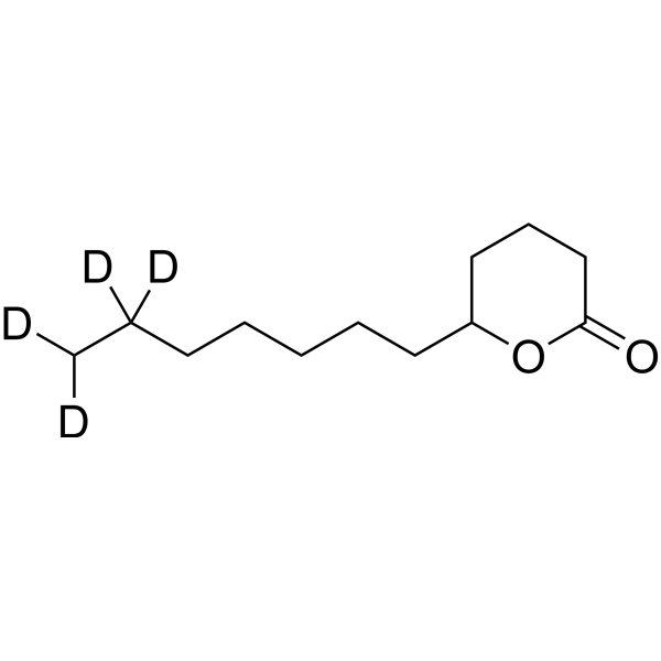 6-Heptyltetrahydro-2H-pyran-2-one-d<sub>4</sub> Chemical Structure