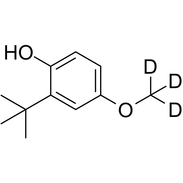 2-(tert-Butyl)-4-methoxyphenol-d<sub>3</sub> Chemical Structure