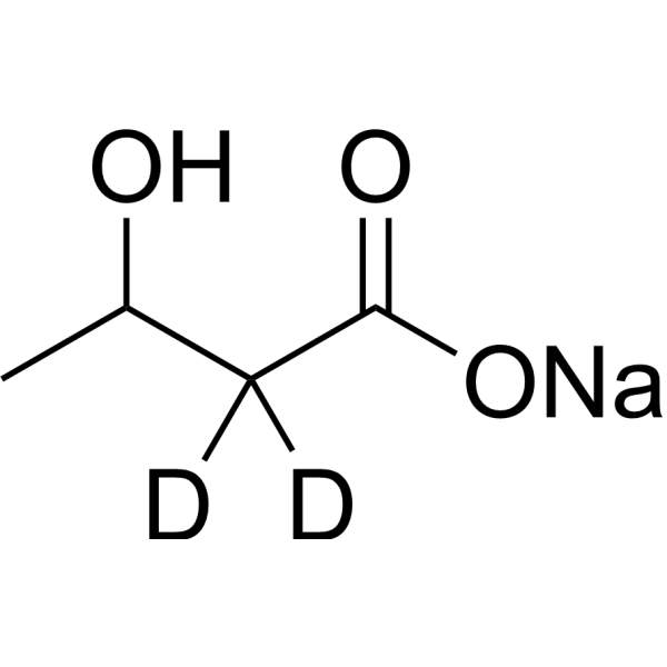 3-Hydroxybutyric acid-d<sub>2</sub> sodium Chemical Structure