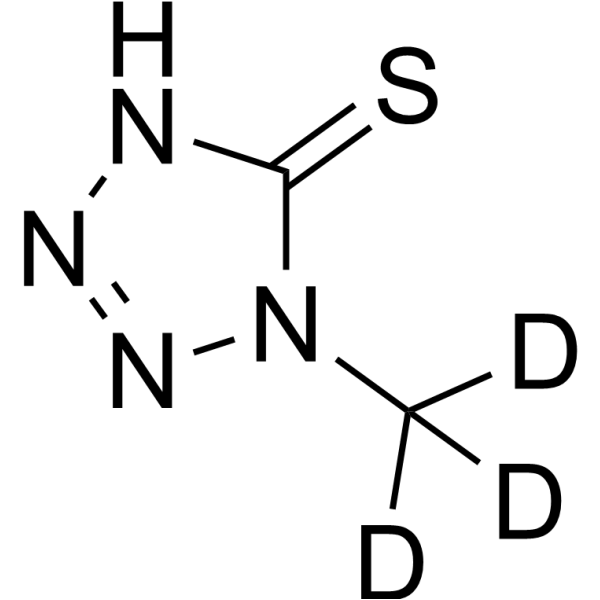 1-Methyl-5-mercapto-1,2,3,4-tetrazole-d<sub>3</sub> Chemical Structure