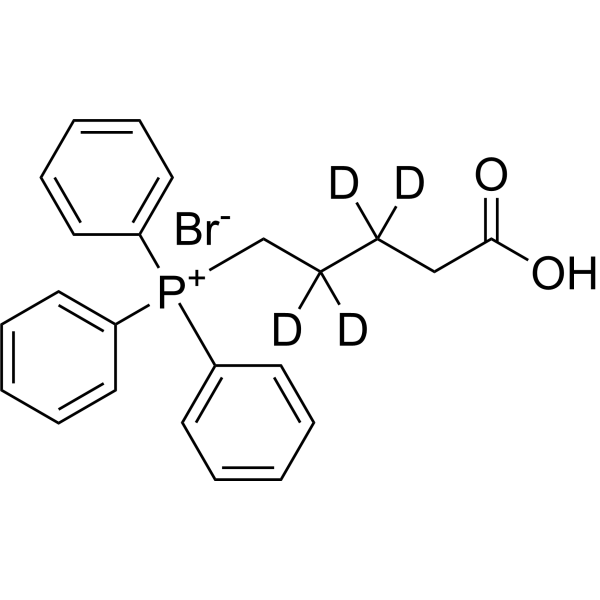 (4-Carboxybutyl-d<sub>4</sub>)triphenylphosphonium bromide Chemical Structure