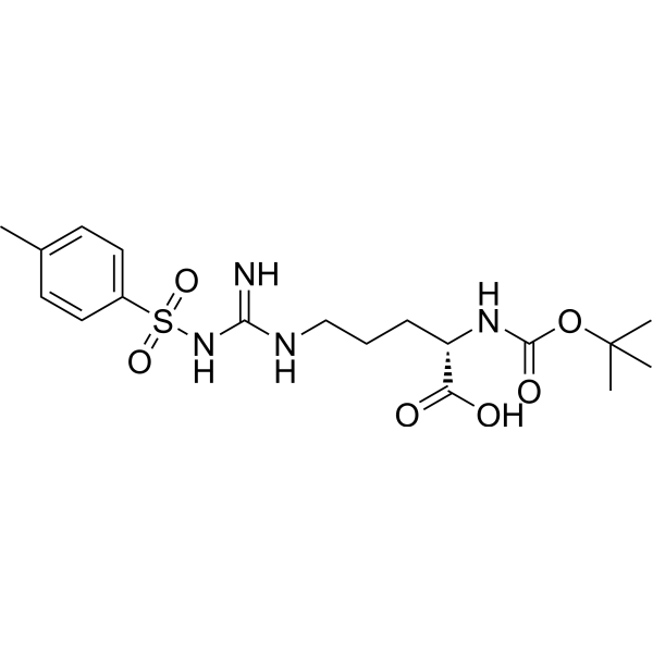 (S)-2-((tert-Butoxycarbonyl)amino)-5-(3-tosylguanidino)pentanoic acid Chemical Structure