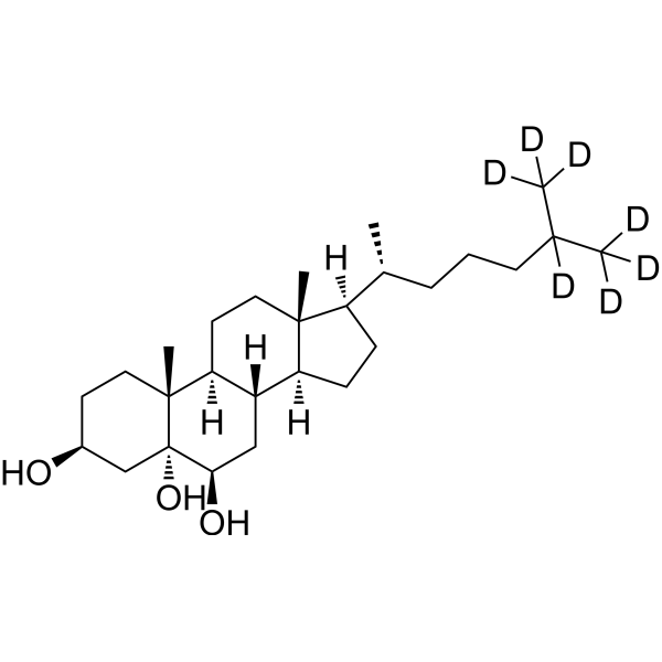 3β,5α,6β-Trihydroxycholestane-d<sub>7</sub> Chemical Structure